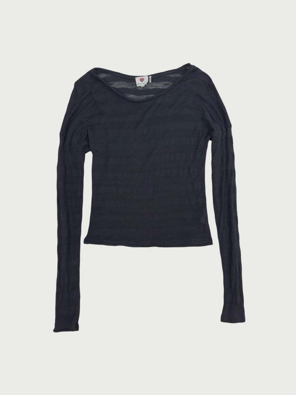 Sheer Stripe Slouchy Tee